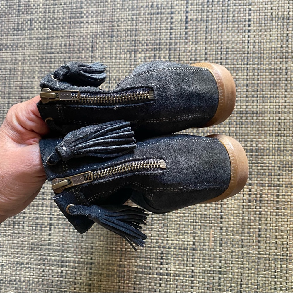 ISABEL MARANT Basley black perforated suede boots - Picture 6 of 7